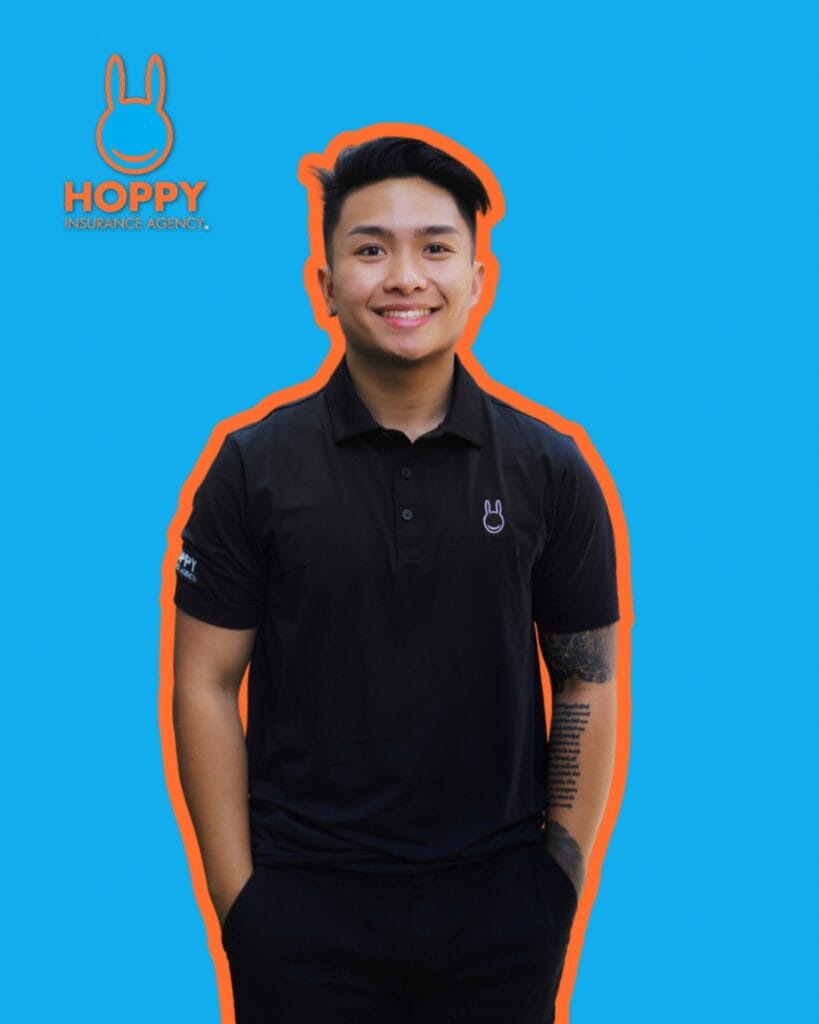 person in front of a blue screen